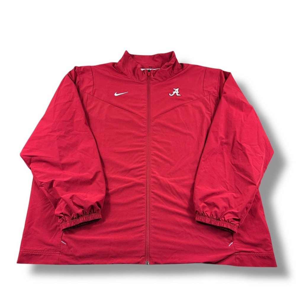 Nike Alabama Crimson Tide Player Issued Full-Zip Windbreaker Jacket Mens 3XL EUC